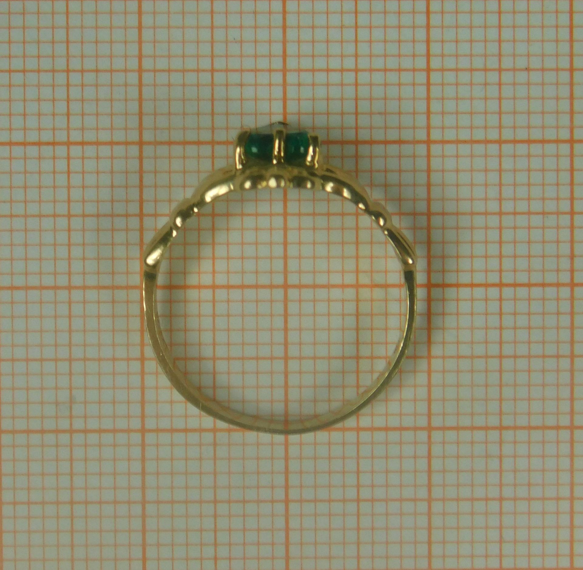 Gold emerald Claddagh Ring. Irischer Hochzeitsring. Gold 585. Smaragd. - Image 7 of 8