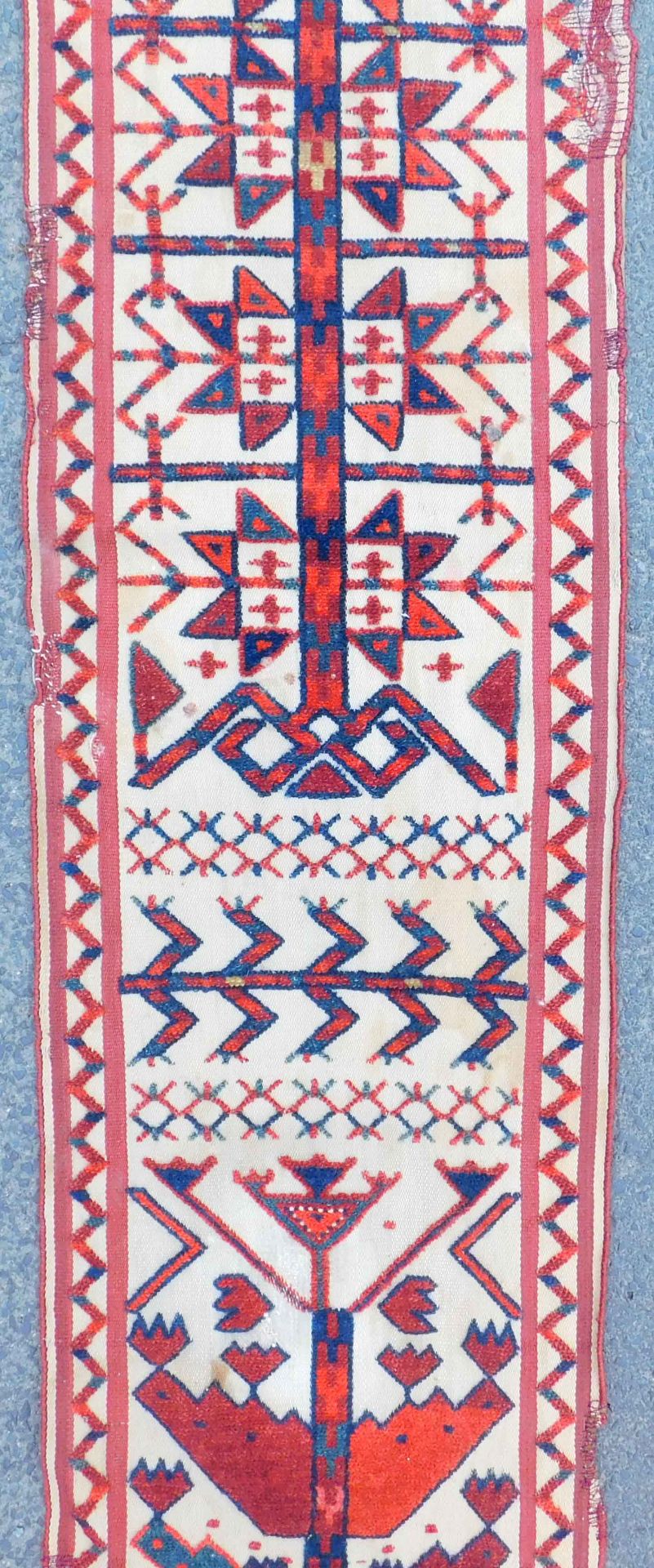 Turkoman Zeltbandfragment. Stammesteppich. Antik. - Bild 3 aus 13