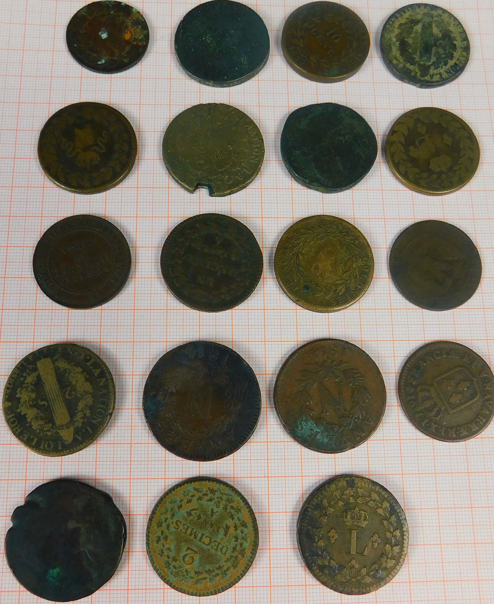 19 Münzen Frankreich. 18./19. Jahrhundert. - Bild 3 aus 4