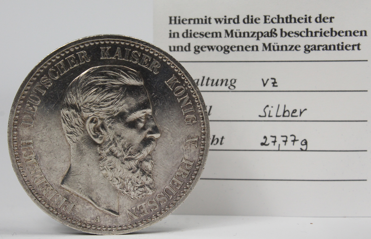 1 Silbermünze. 1888. - Bild 2 aus 4