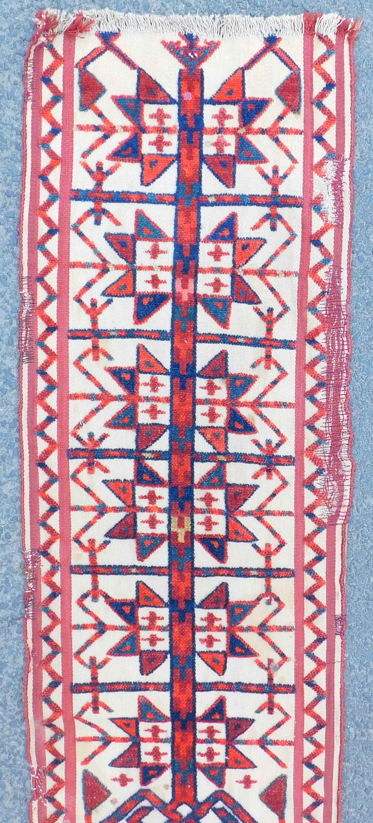 Turkoman Zeltbandfragment. Stammesteppich. Antik. - Bild 4 aus 13