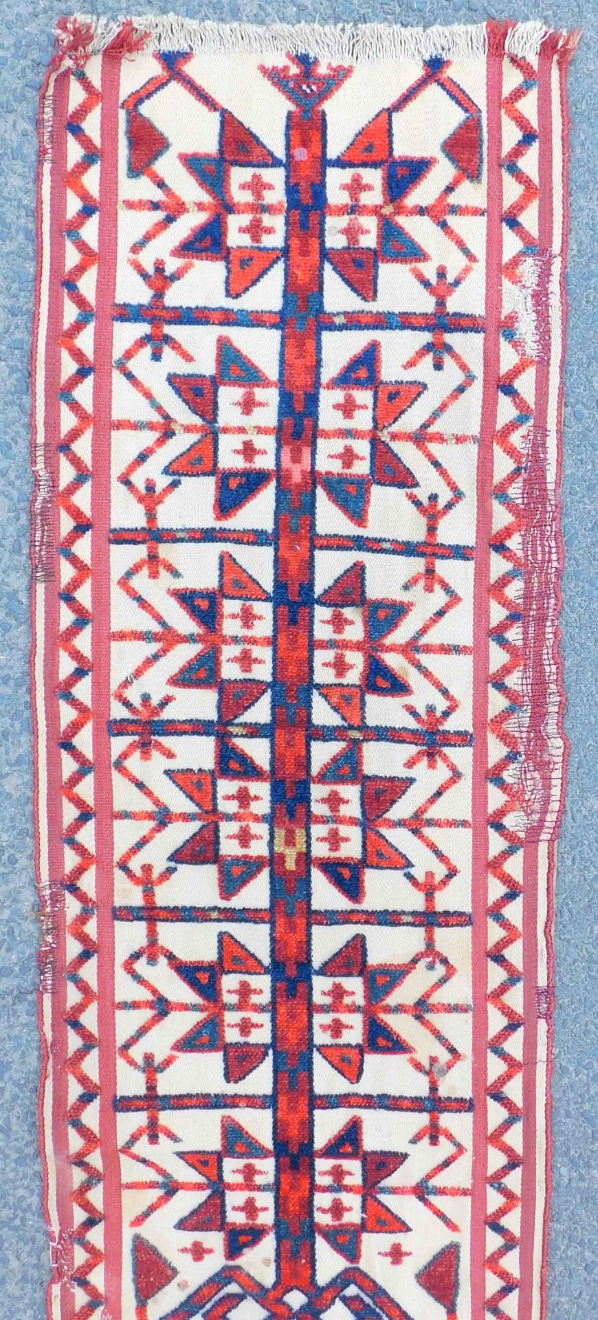 Turkoman Zeltbandfragment. Stammesteppich. Antik. - Bild 4 aus 13