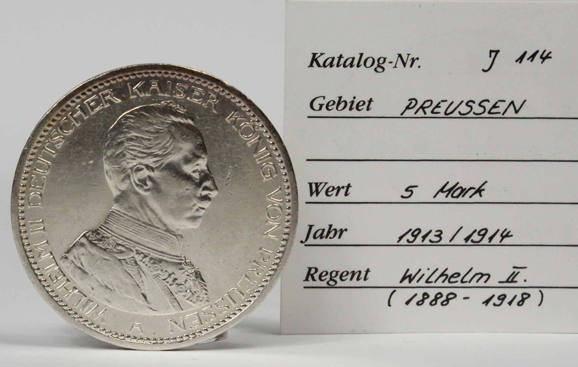 6 Silbermünzen. Deutsches Reich. - Bild 7 aus 17