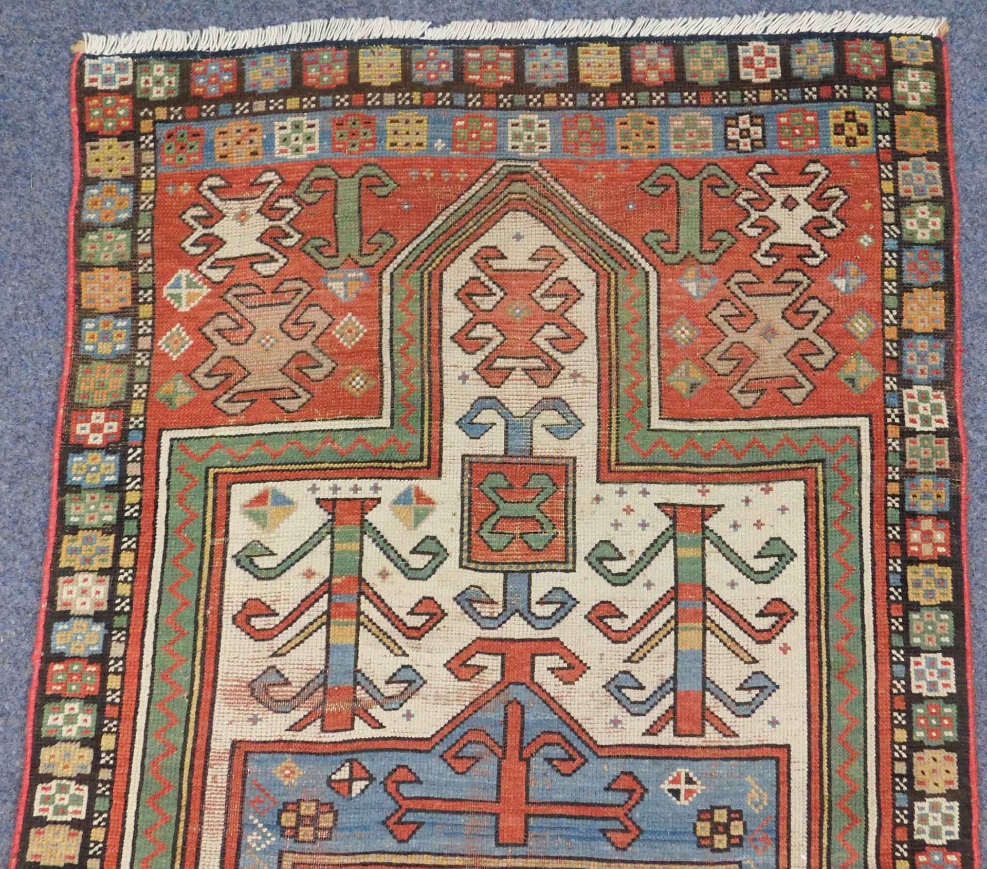 Kasak Teppich. Kaukasus. Antik. - Bild 4 aus 10