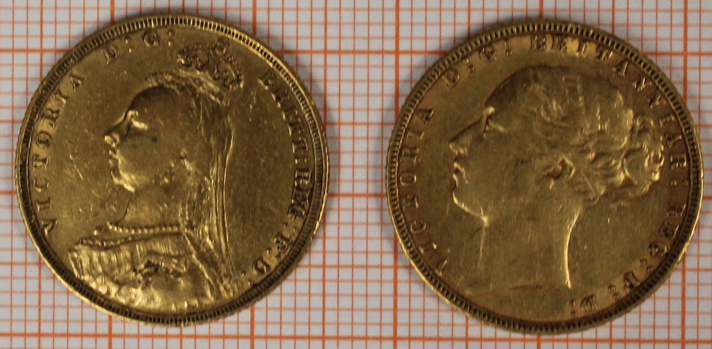 2x Sovereign Goldmünzen. 1872 und 1889. - Image 3 of 4