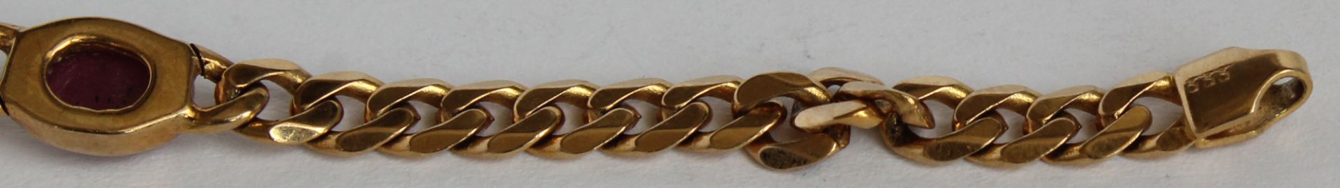 Armkette. Gold 333. Safir, Smaragd, Rubin. - Image 4 of 7