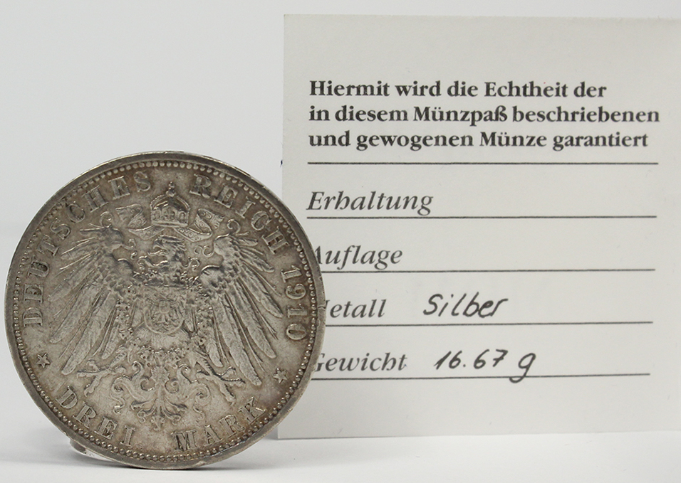 7 Silbermünzen. Deutsches Reich. - Bild 4 aus 20