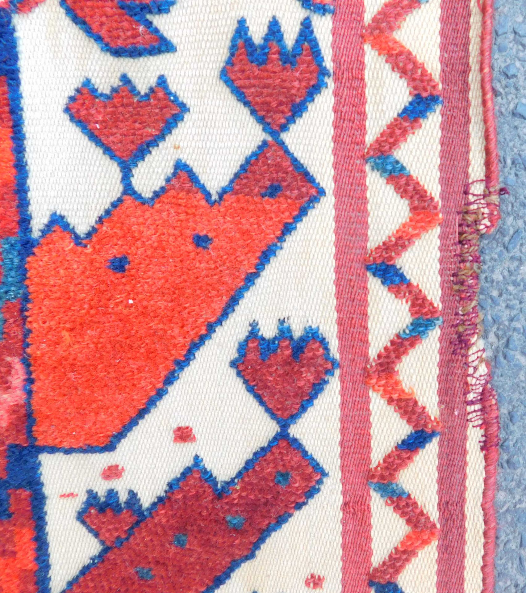 Turkoman Zeltbandfragment. Stammesteppich. Antik. - Bild 6 aus 13