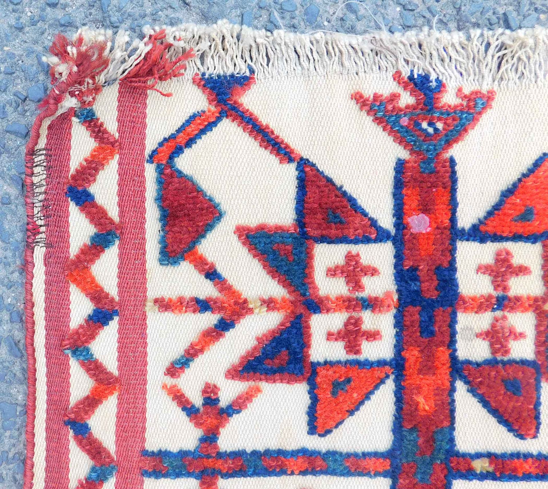 Turkoman Zeltbandfragment. Stammesteppich. Antik. - Bild 11 aus 13