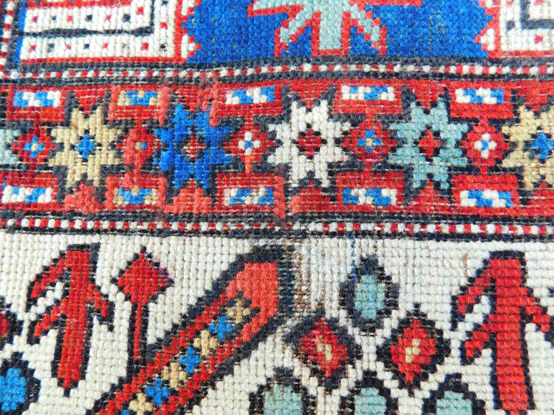 Schirwan Blattgabel Kuba. Teppich. Kaukasus. Antik. - Bild 6 aus 7