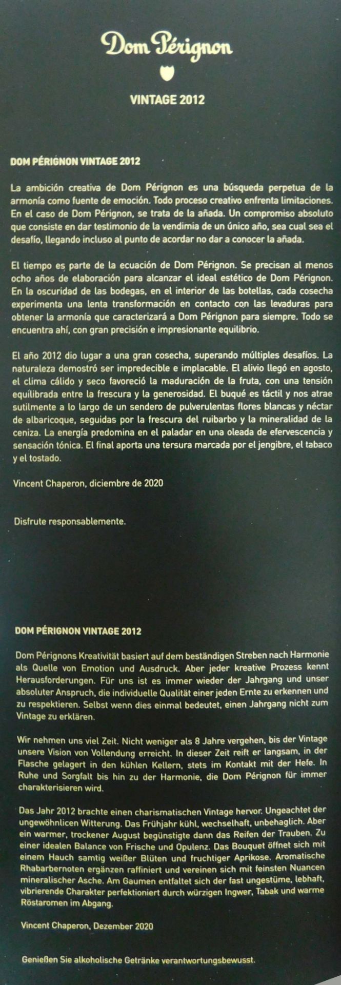 Champagner. Don Perignon. Vintage 2012. - Bild 9 aus 9