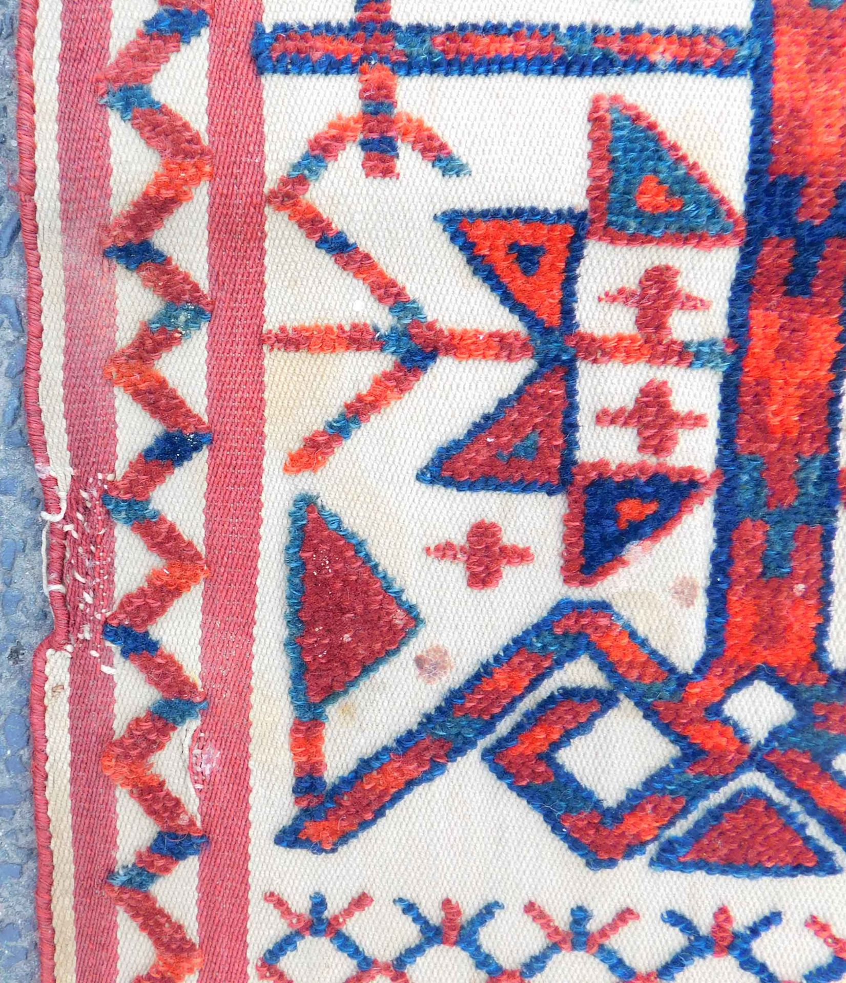 Turkoman Zeltbandfragment. Stammesteppich. Antik. - Bild 7 aus 13