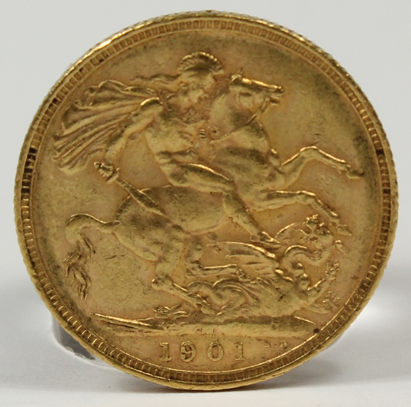 Goldmünze. 1 Sovereign. Großbritannien. Victoria. 1901. - Image 2 of 4