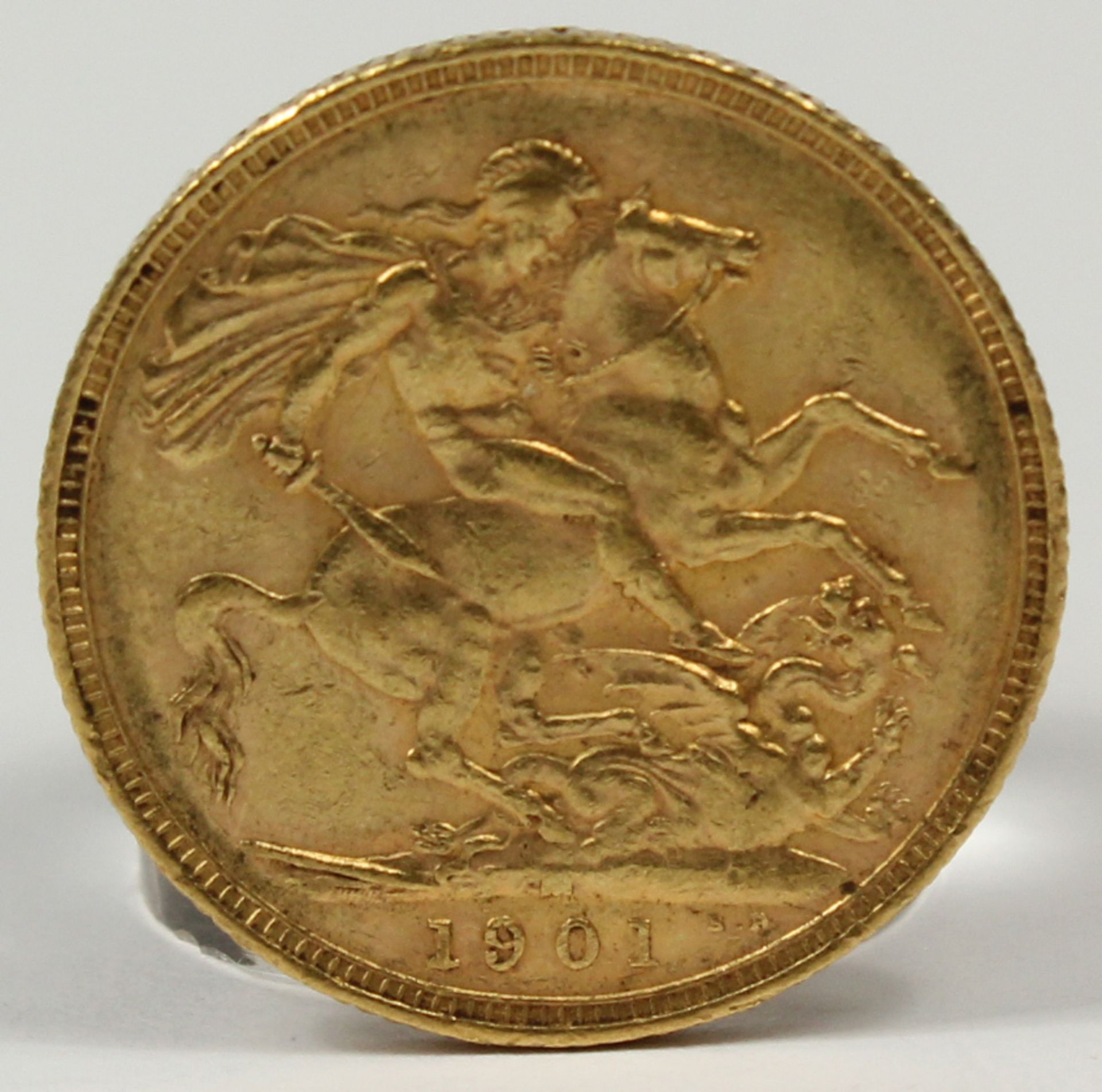 Goldmünze. 1 Sovereign. Großbritannien. Victoria. 1901. - Bild 2 aus 4