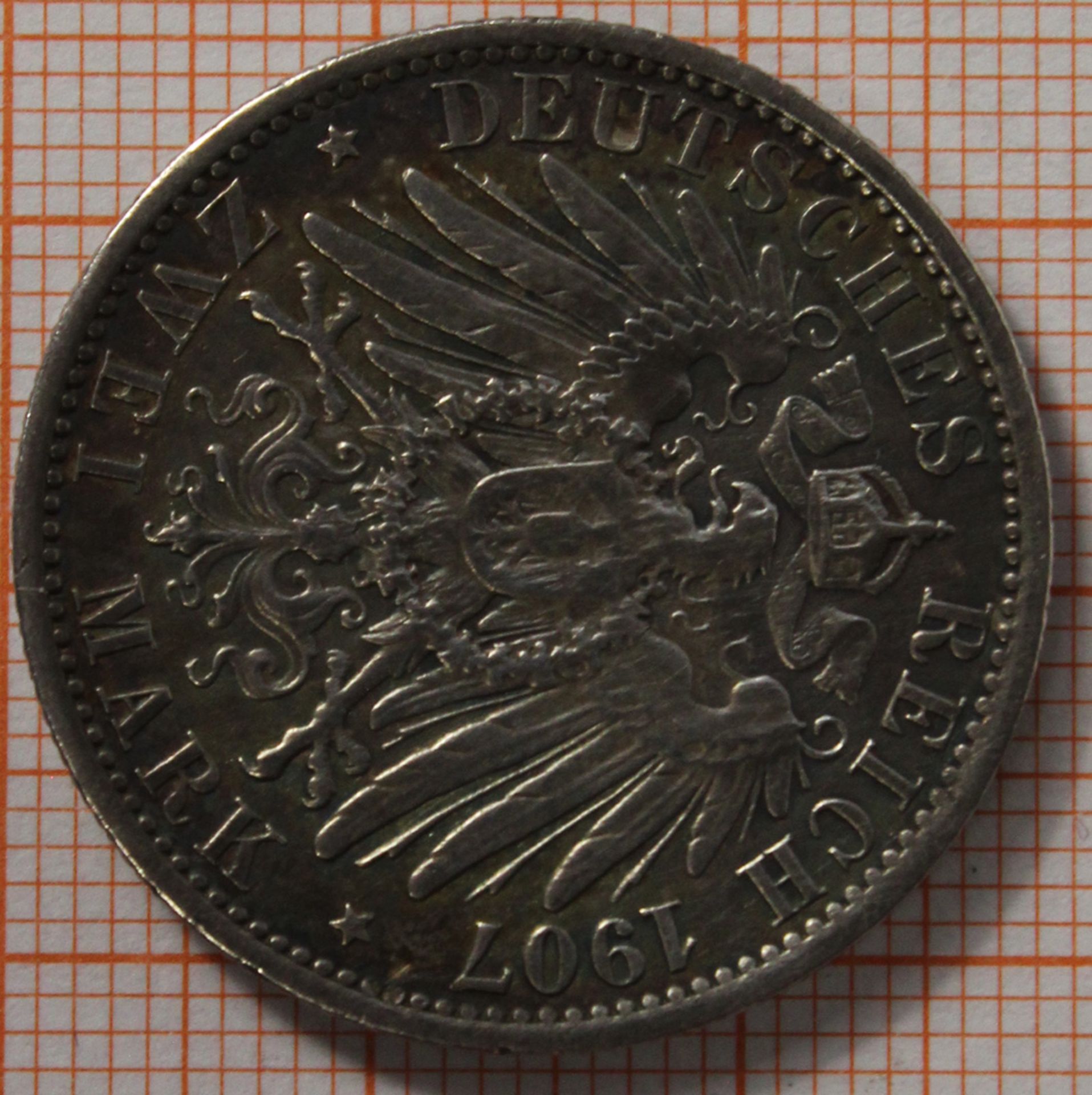 7 Silbermünzen. Deutsches Reich. - Bild 18 aus 20