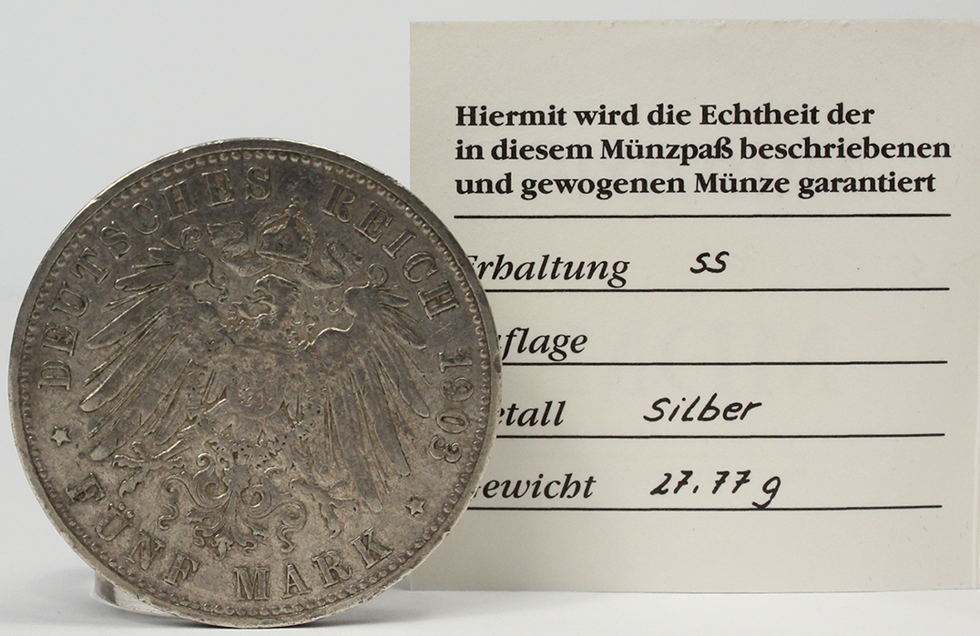 7 Silbermünzen. Deutsches Reich. - Bild 2 aus 20