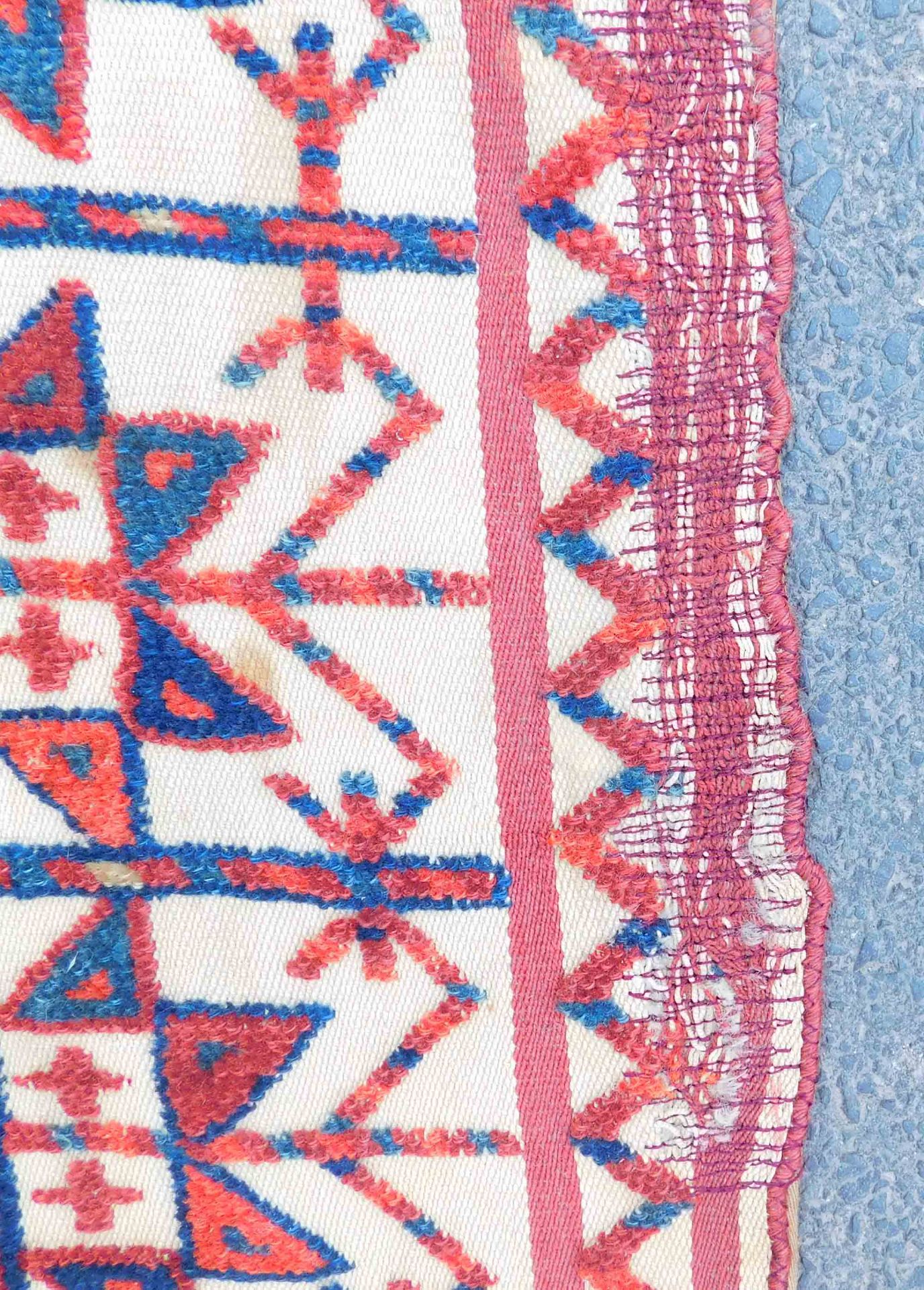 Turkoman Zeltbandfragment. Stammesteppich. Antik. - Bild 9 aus 13
