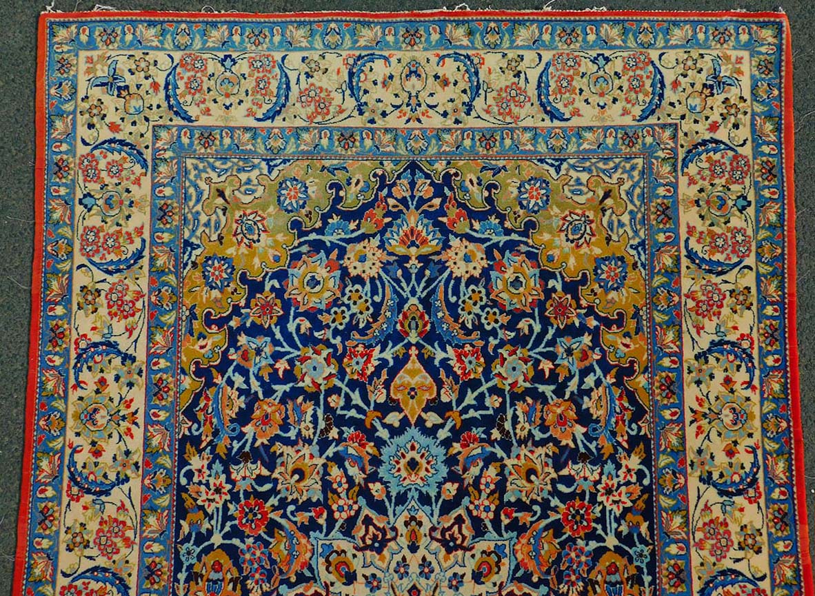 Isfahan Teppich. Extrem feine Knüpfung. - Image 4 of 6