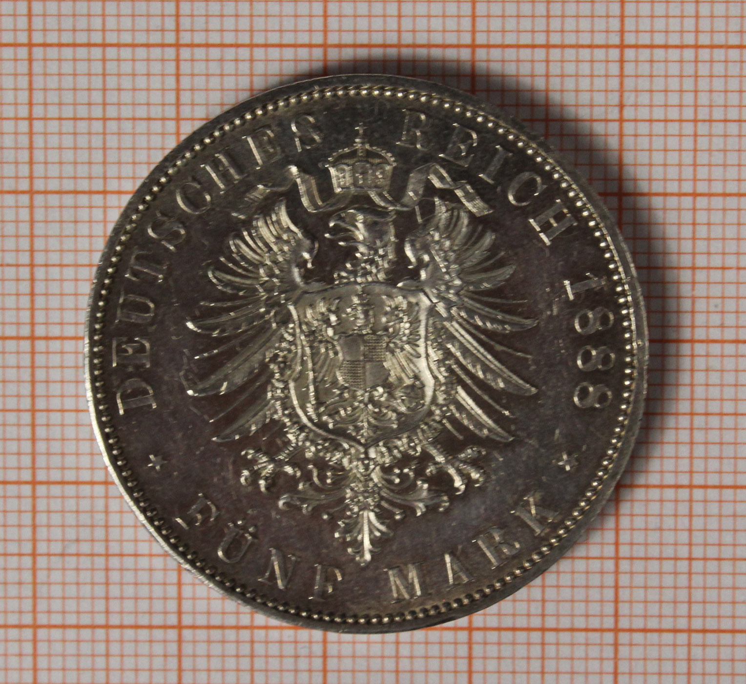 1 Silbermünze. 1888. - Bild 3 aus 4