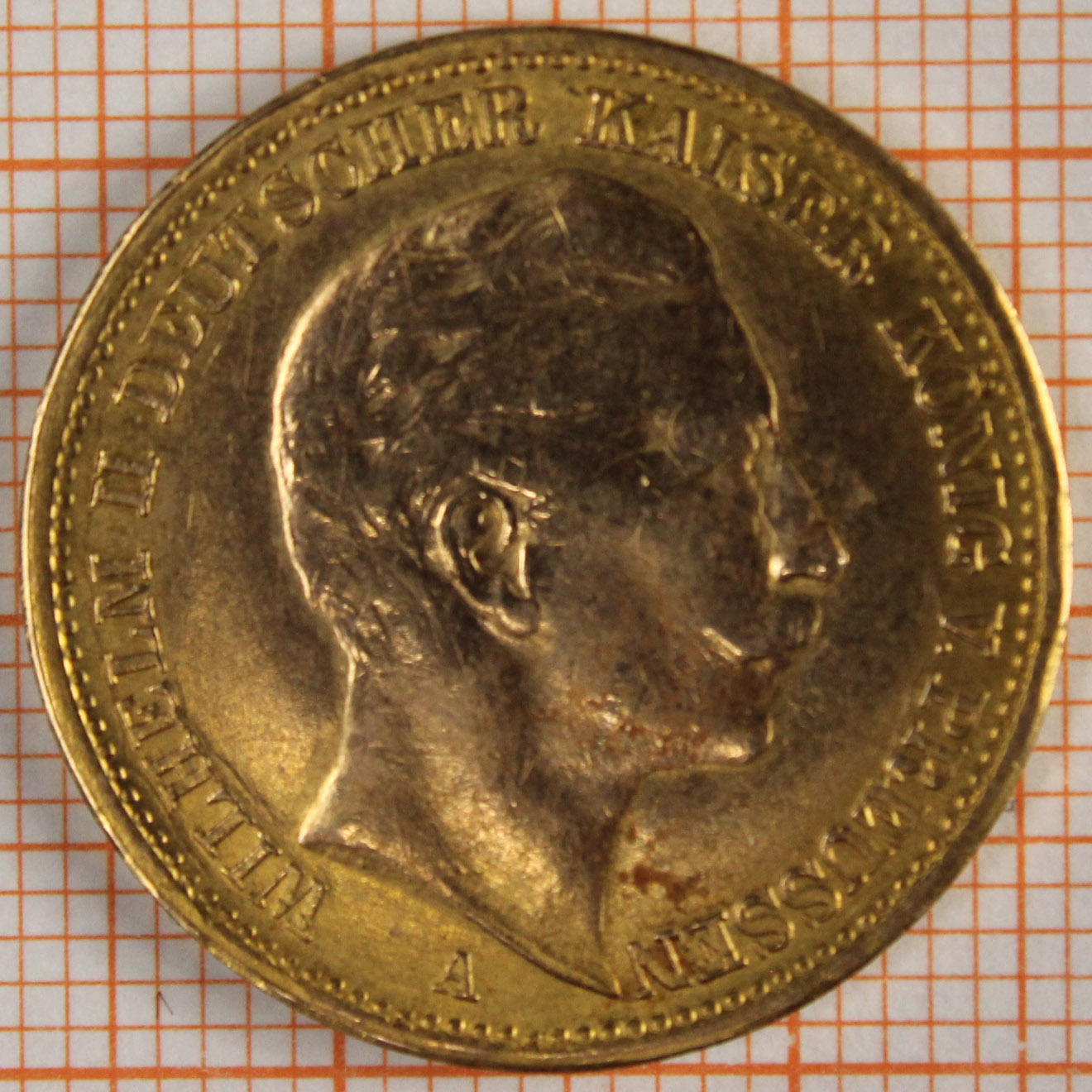 4 Goldmünzen. 20 Mark. Preußen. Wilhelm II. 1909. - Bild 11 aus 16