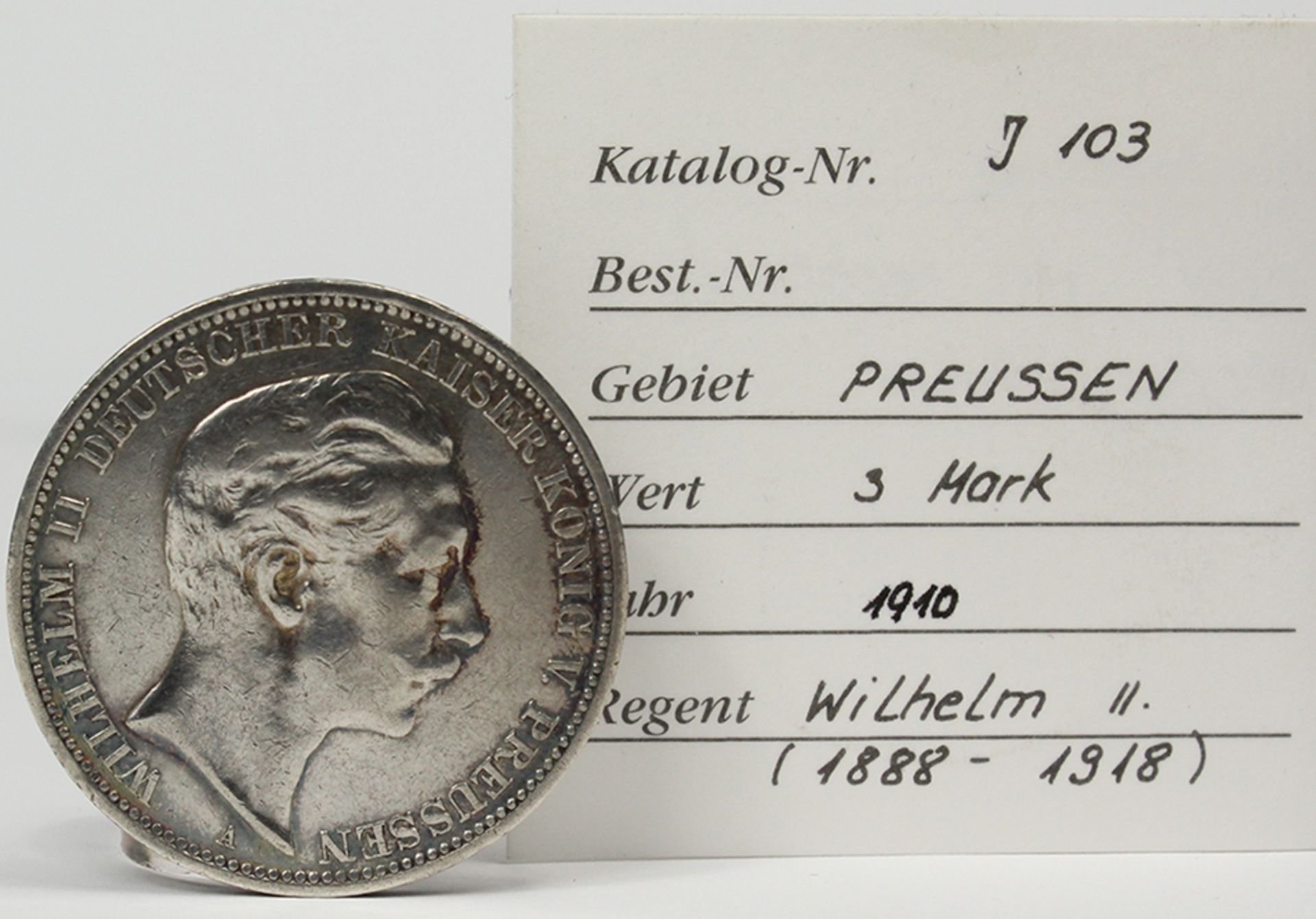 7 Silbermünzen. Deutsches Reich. - Bild 5 aus 20