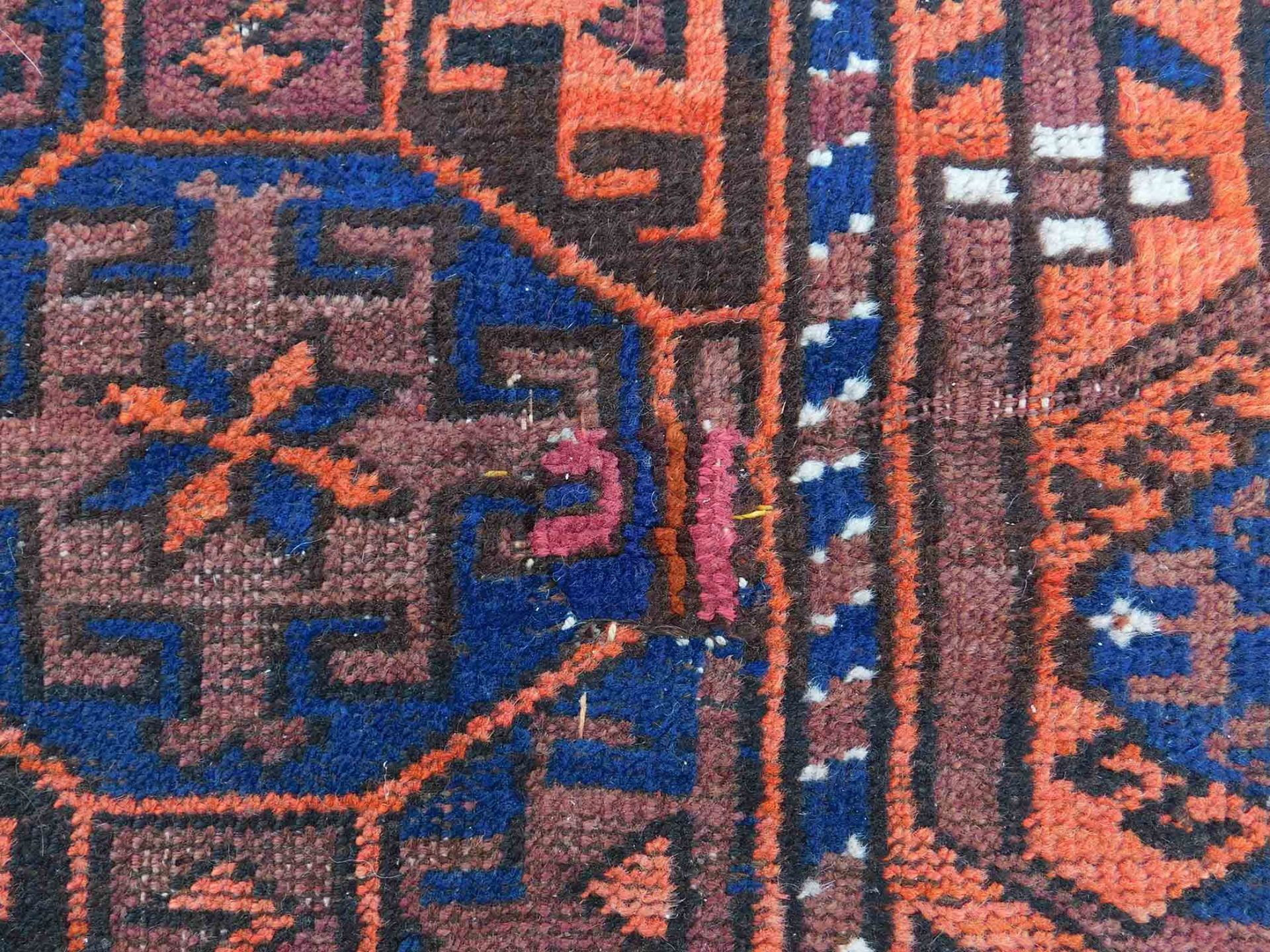 Belutsch Stammesteppich der Turkmenen aus Khorassan. Antik. - Bild 5 aus 8