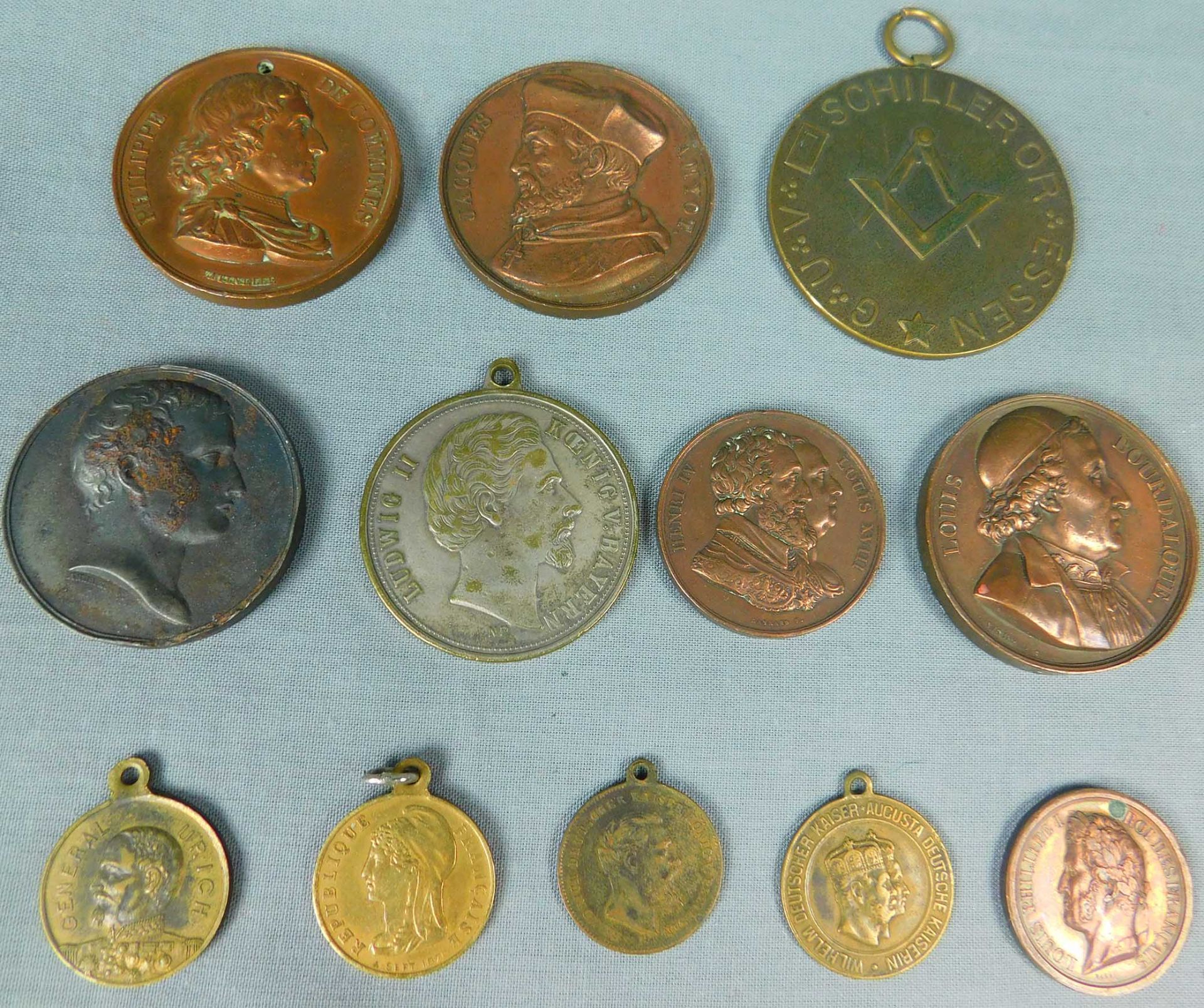 12 Medaillen. 19./20. Jahrhundert.