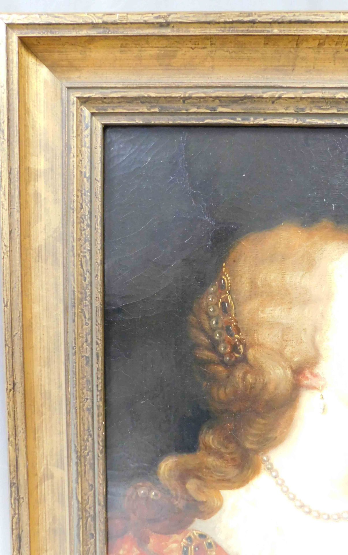 UNSIGNIERT (XIX). Portrait einer Dame mit Perlenkette. - Bild 8 aus 15