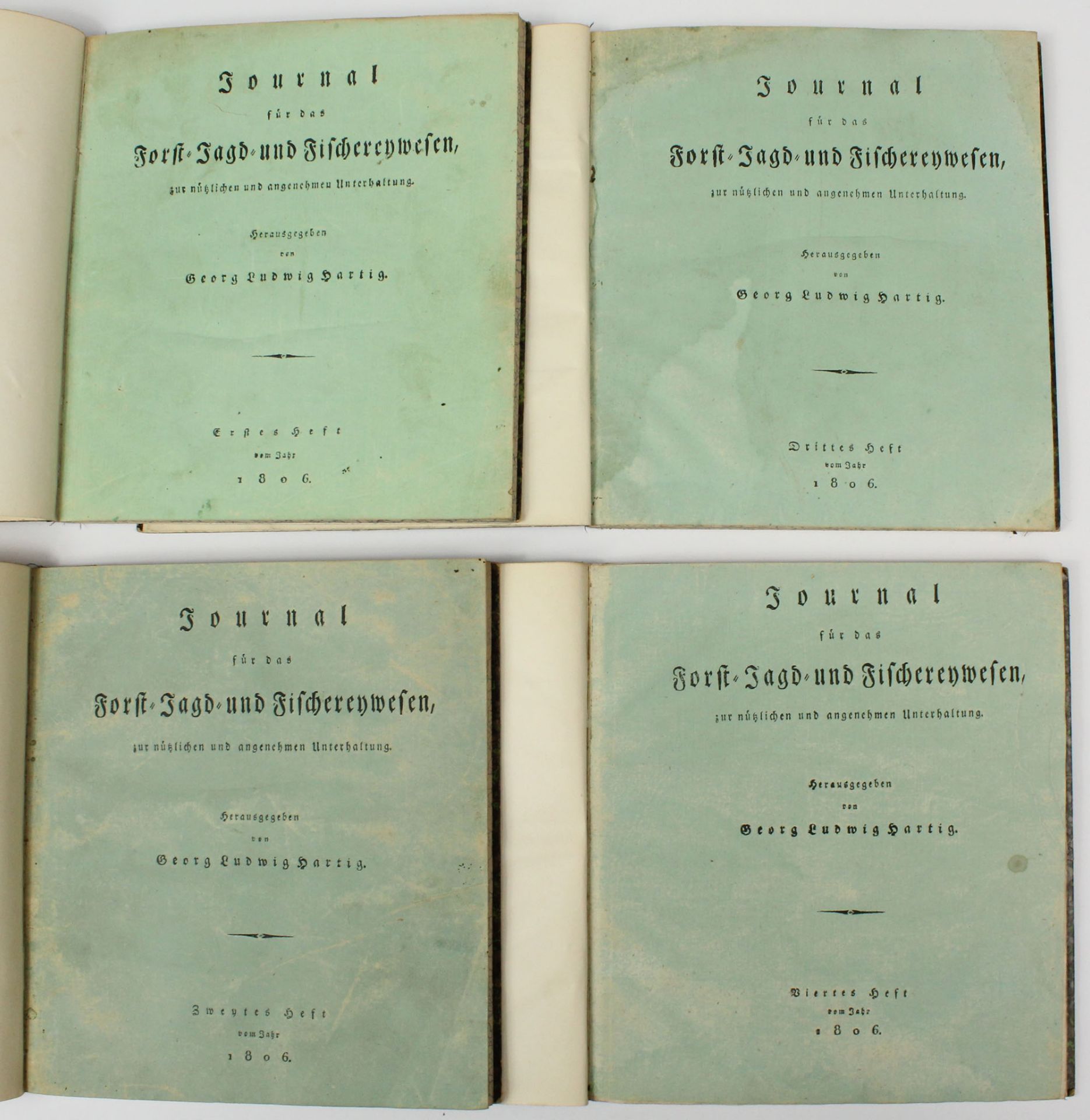 Journal. 4 Bände (Hefte). 1806. - Image 2 of 11