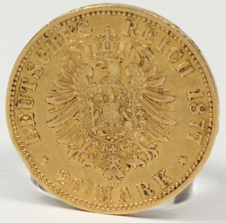20 Reichsmark. Goldmünze. 1877. - Bild 2 aus 4