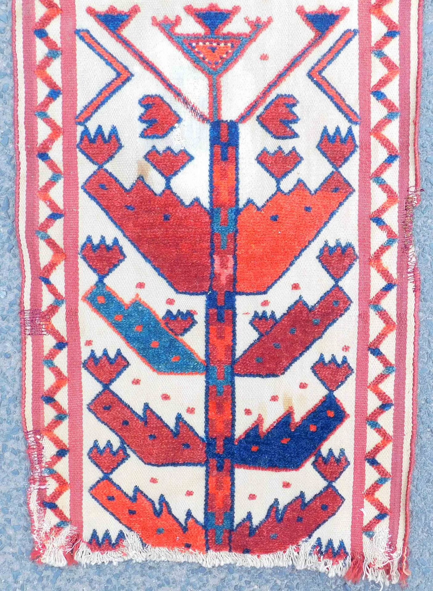 Turkoman Zeltbandfragment. Stammesteppich. Antik. - Bild 2 aus 13
