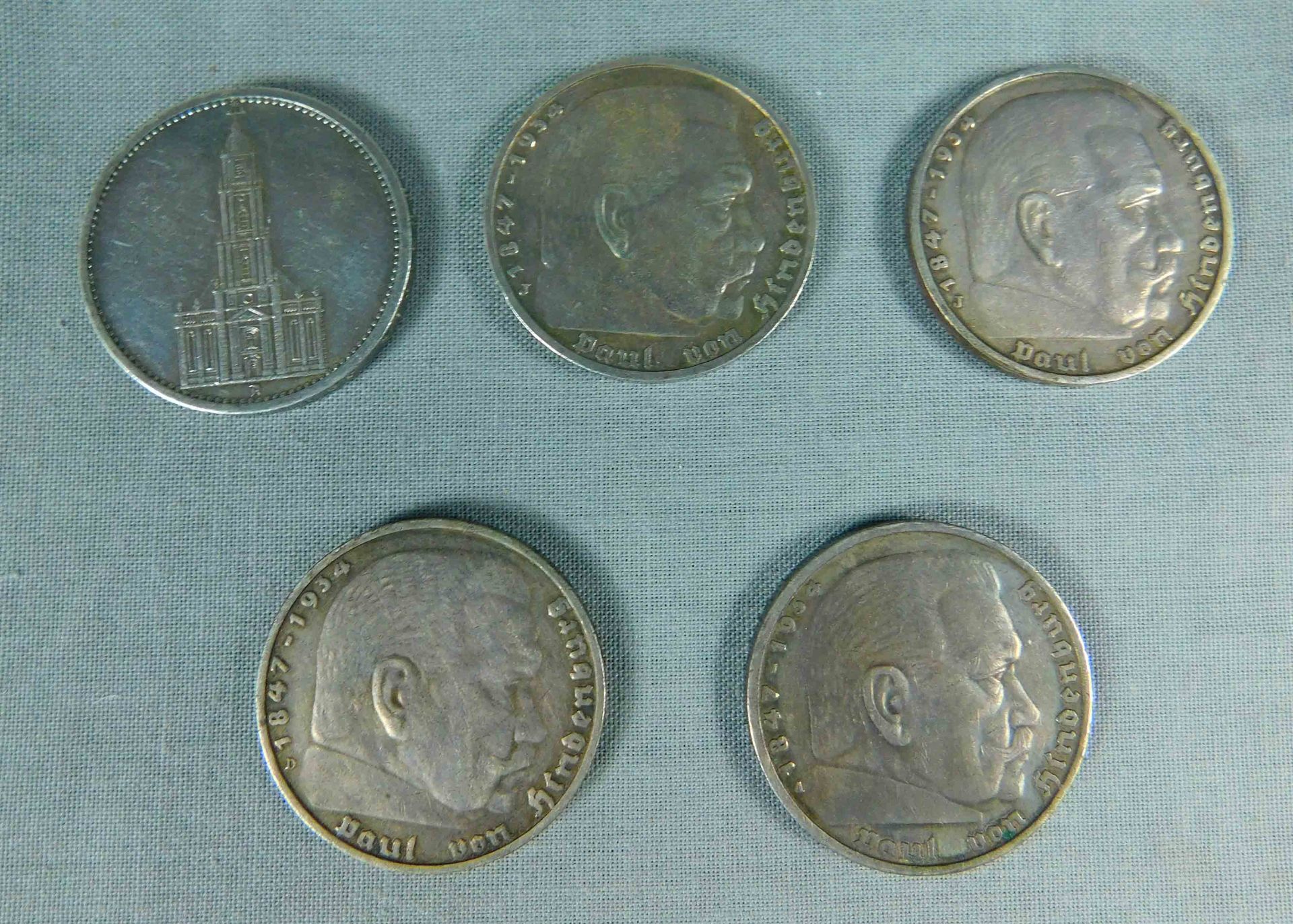 5 x 5 Reichsmark. Silbermünzen. Deutsches Reich. 1935. 1936.
