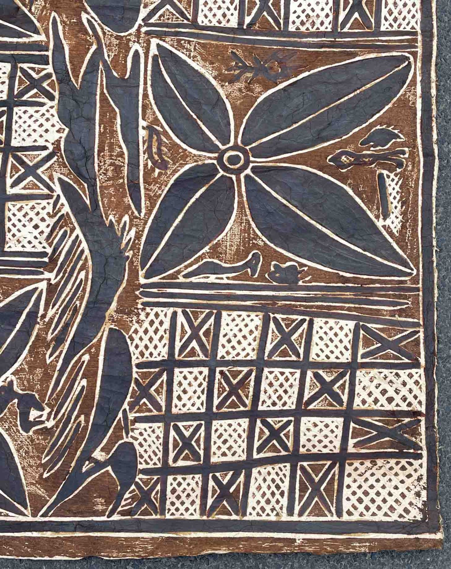 BARK CLOTH "Tapa" Melanesien, wohl Fidschi. - Bild 3 aus 10
