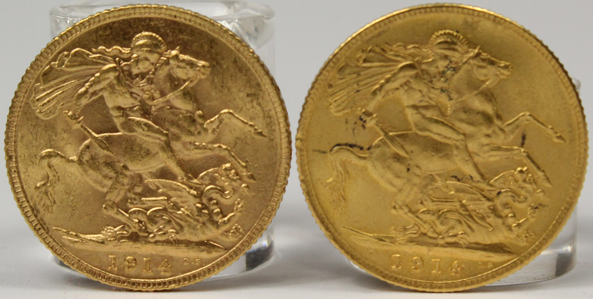 2x Sovereign Goldmünzen. 1914. - Bild 2 aus 4