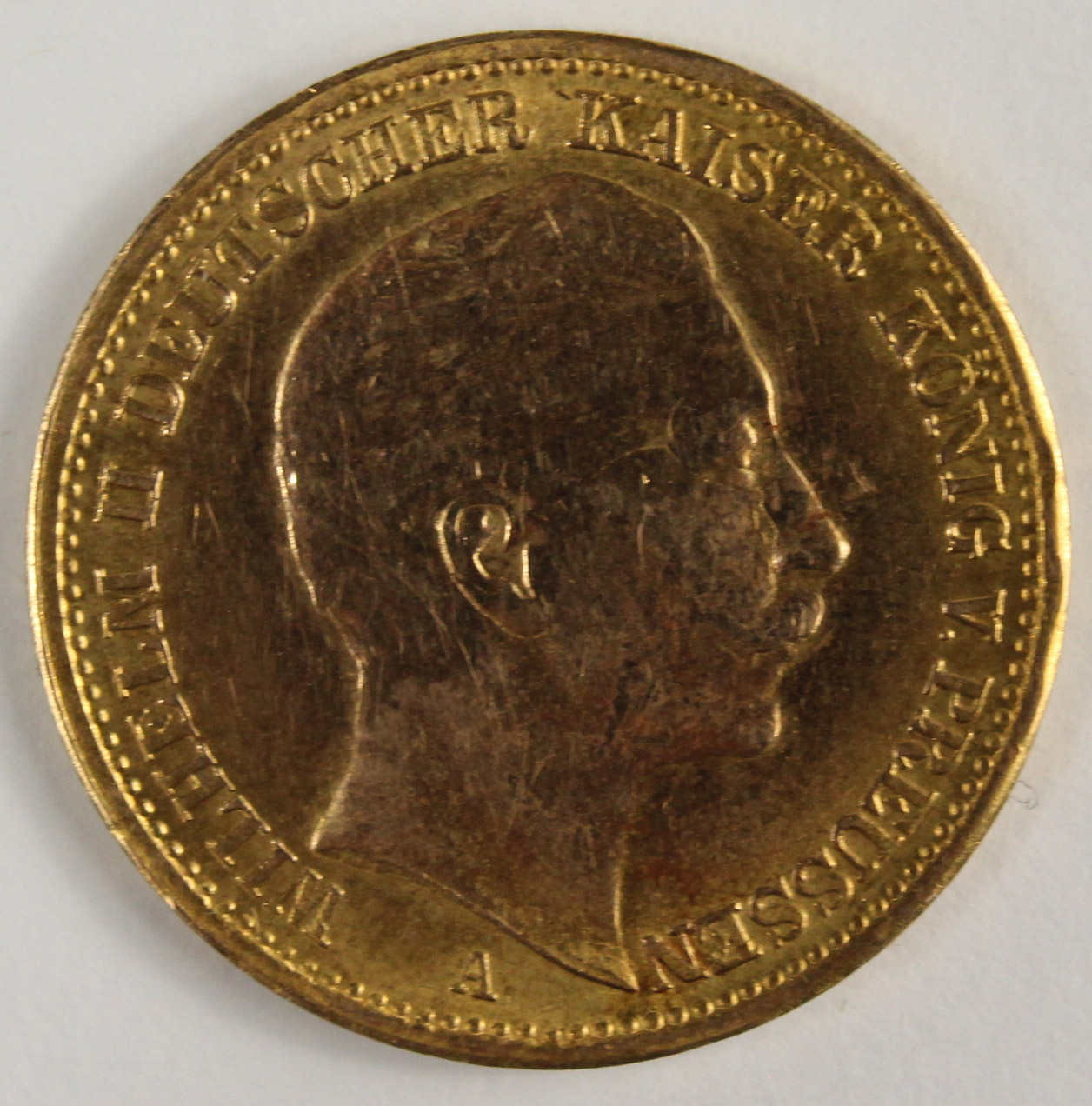 4 Goldmünzen. 20 Mark. Preußen. Wilhelm II. 1909. - Bild 9 aus 16
