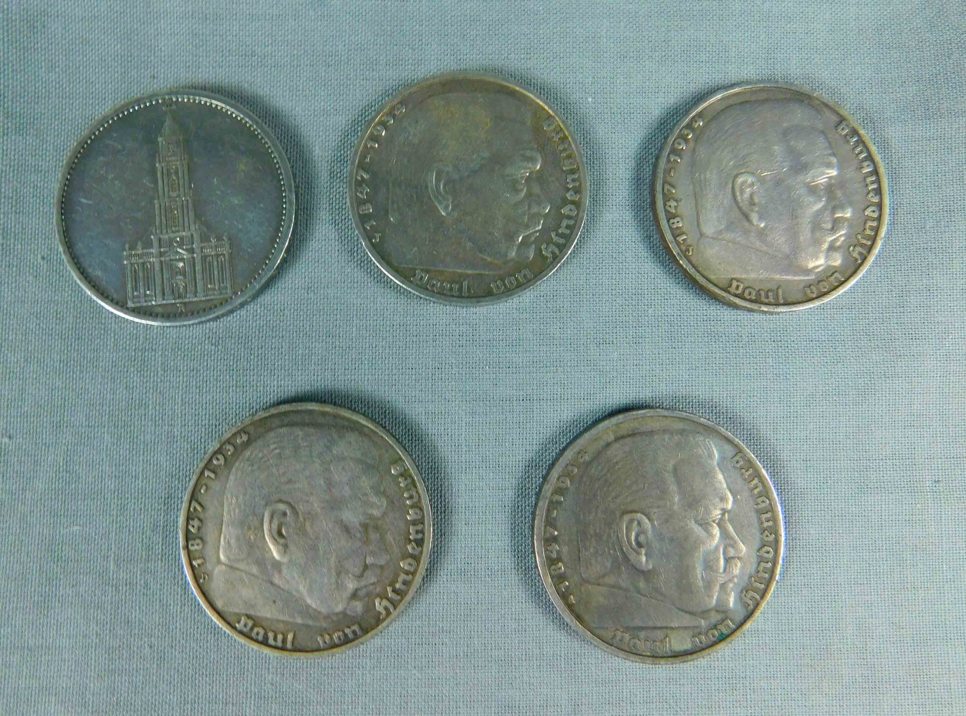 5 x 5 Reichsmark. Silbermünzen. Deutsches Reich. 1935. 1936. - Image 4 of 10