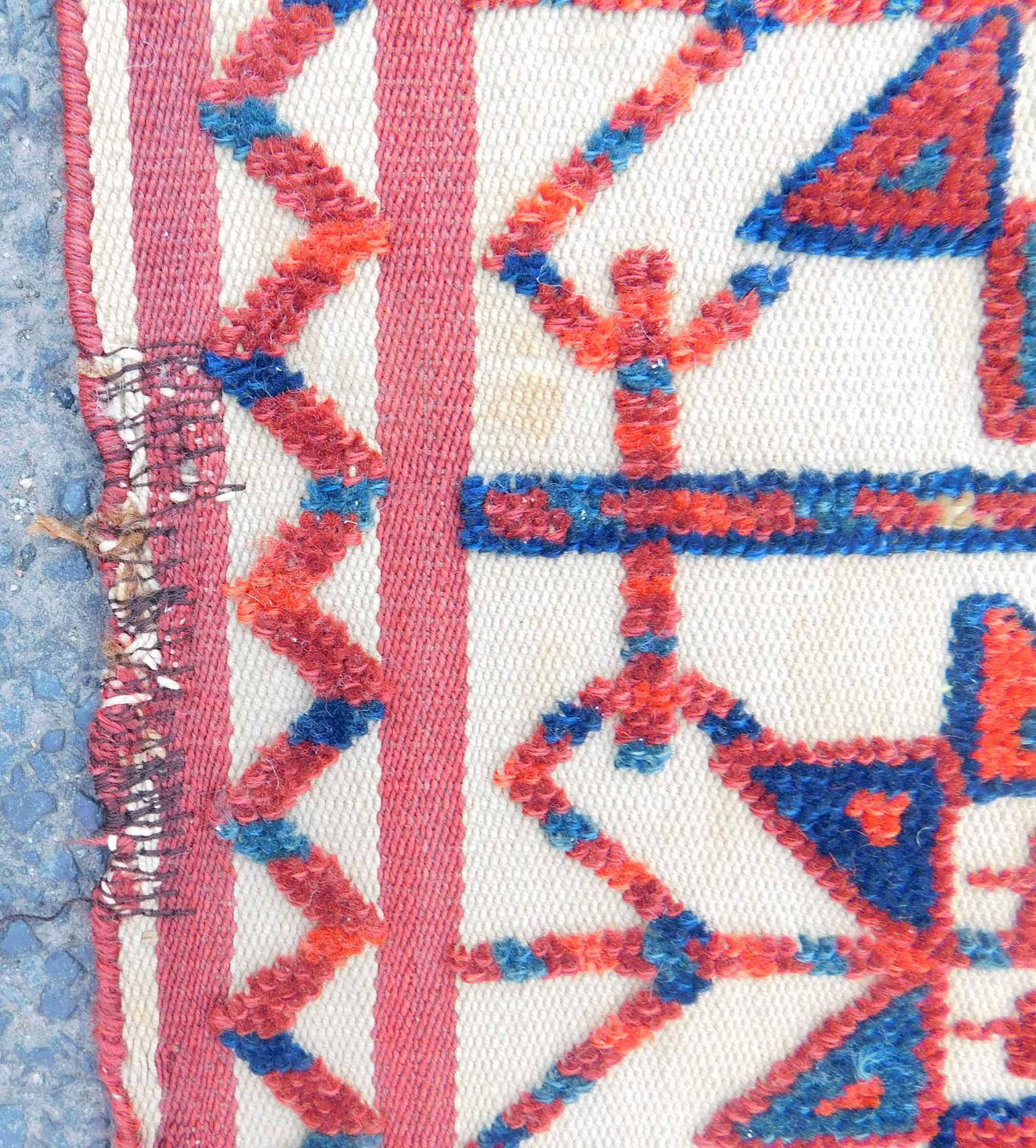 Turkoman Zeltbandfragment. Stammesteppich. Antik. - Bild 8 aus 13