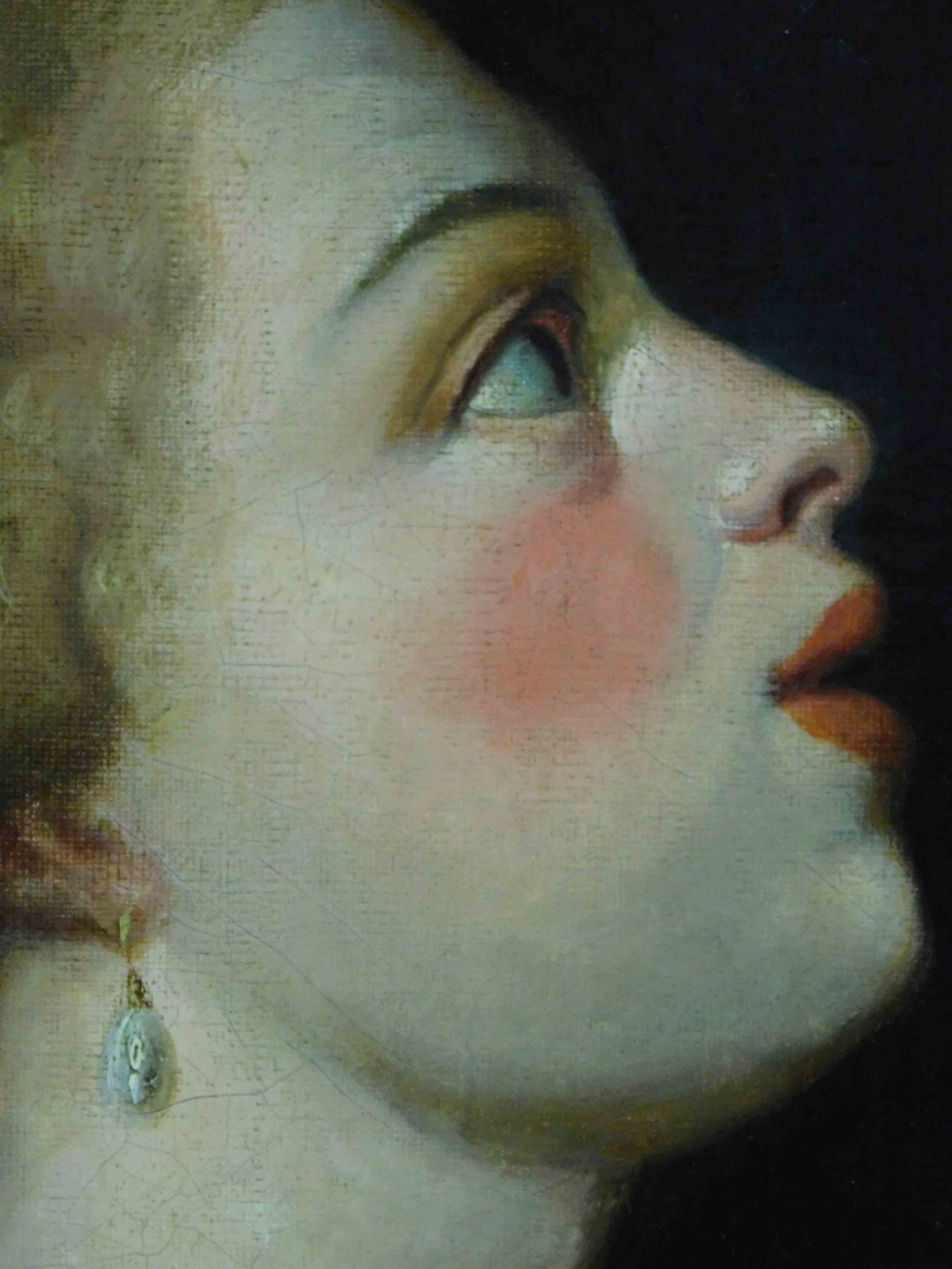 UNSIGNIERT (XIX). Portrait einer Dame mit Perlenkette. - Bild 2 aus 15