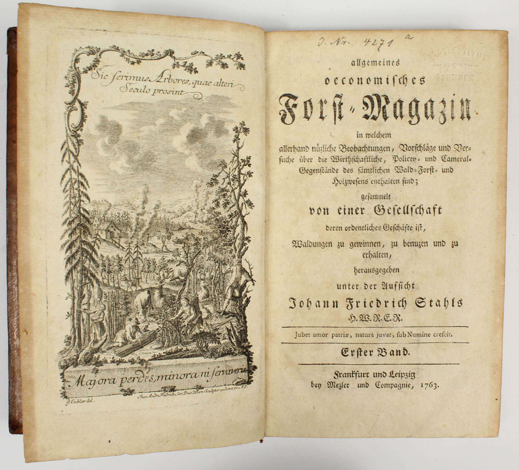 Allgemeines aeconomisches Forst Magazin. 8 Bände. 1763-1766. - Bild 2 aus 10
