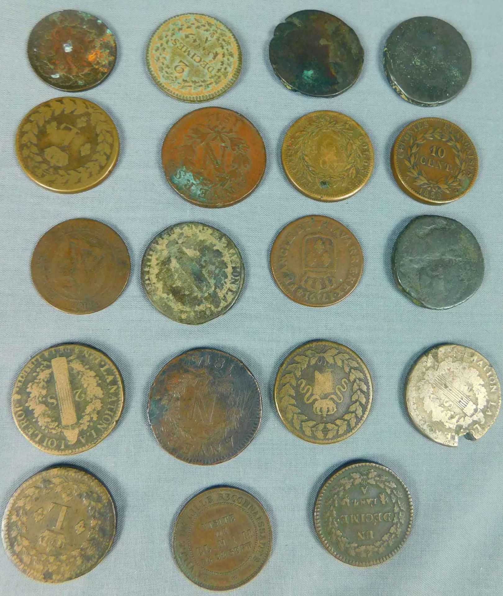 19 Münzen Frankreich. 18./19. Jahrhundert. - Bild 2 aus 4