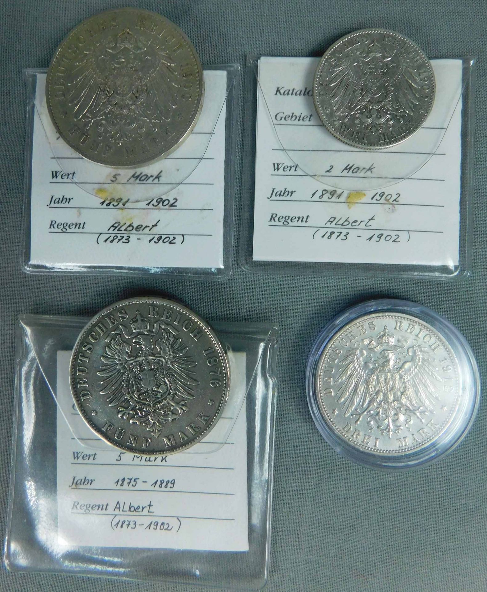 4 Münzen Sachsen. 19./20. Jahrhundert. - Image 2 of 3