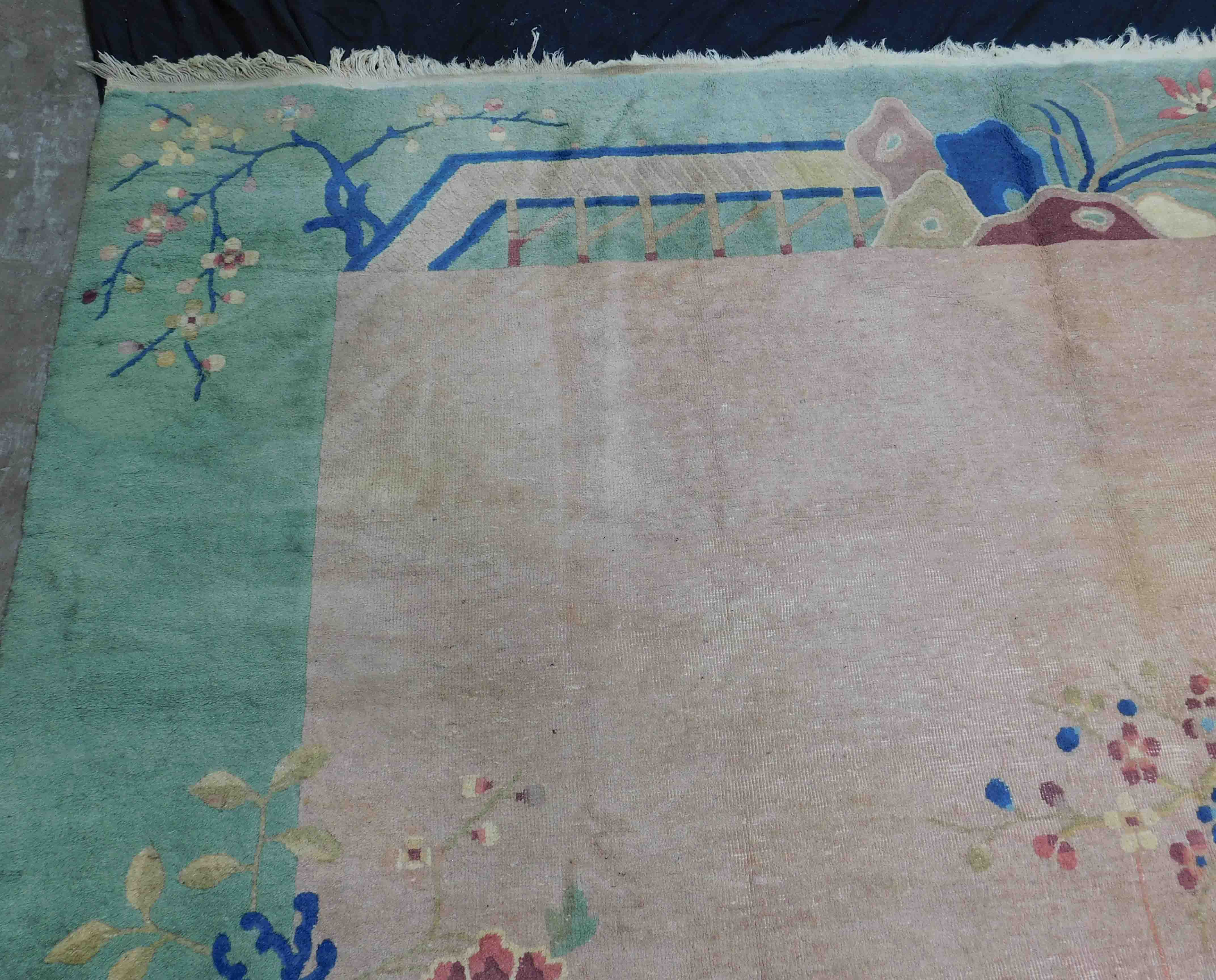 Art Deco / Jugendstil Teppich. China. Antik. - Image 6 of 9