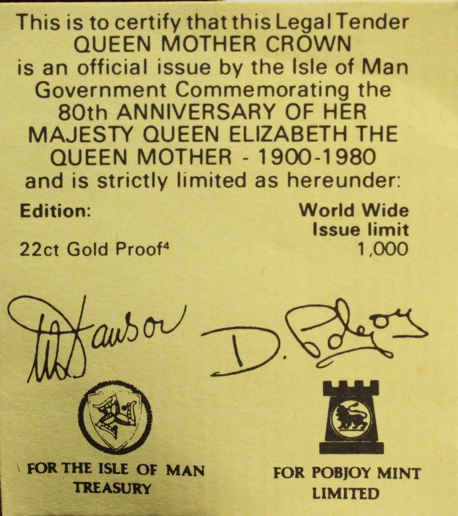 Isle of Man. Queen Mother Crown. - Image 4 of 4