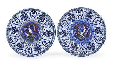 PAIR OF CERAMIC PLATES FAENZA EARLY 20TH CENTURY