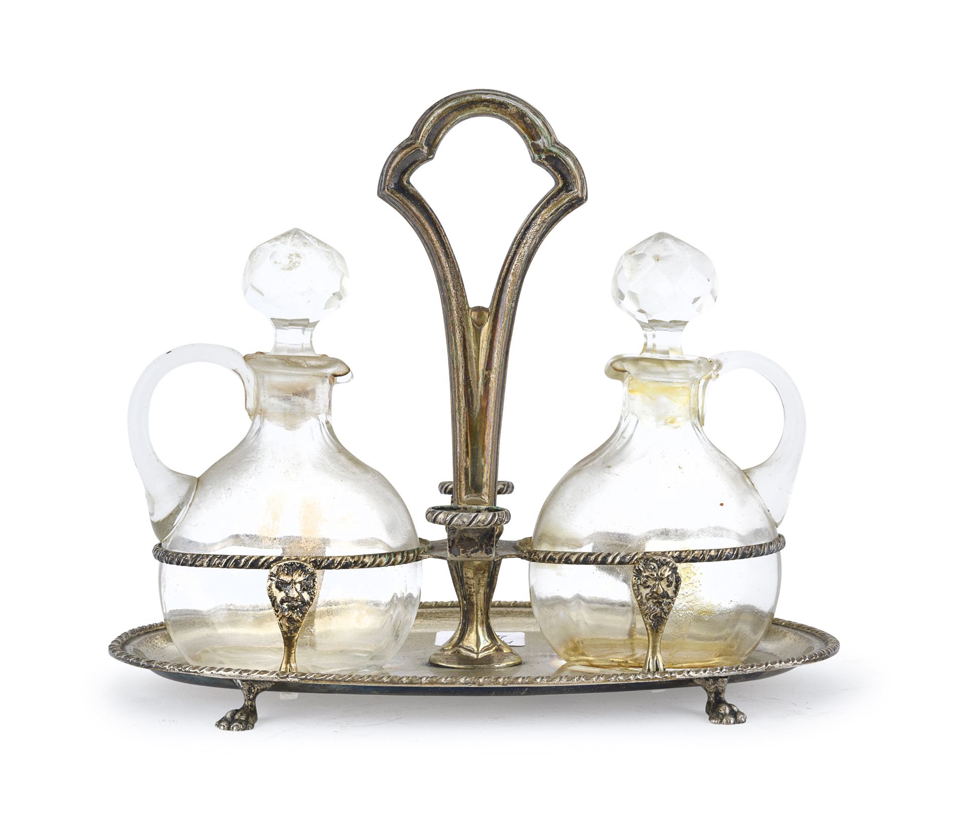 SILVER OIL CRUET BRESCIA PUNCH ca. 1970.