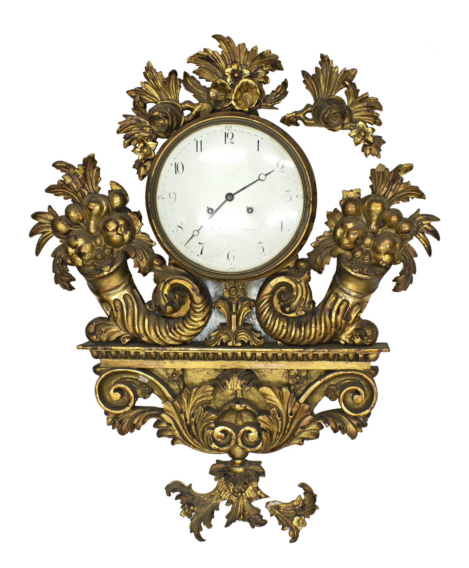 WALL CLOCK SWEDEN 19TH CENTURY