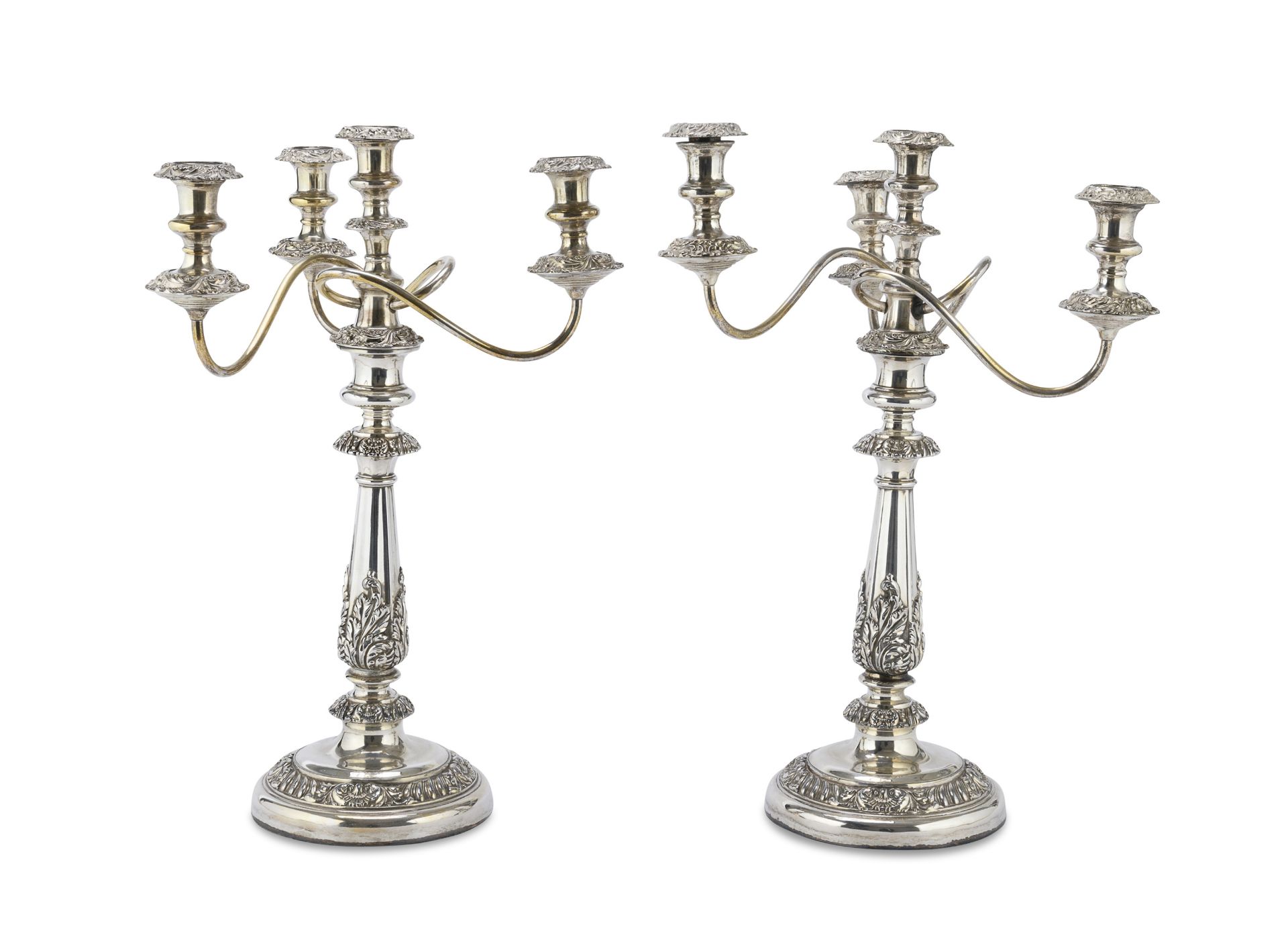 PAIR OF CANDLESTICKS IN SHEFFIELD ENGLAND EARLY 20TH CENTURY