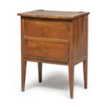 WALNUT BEDSIDE TABLE CENTRAL ITALY EARLY 19TH CENTURY