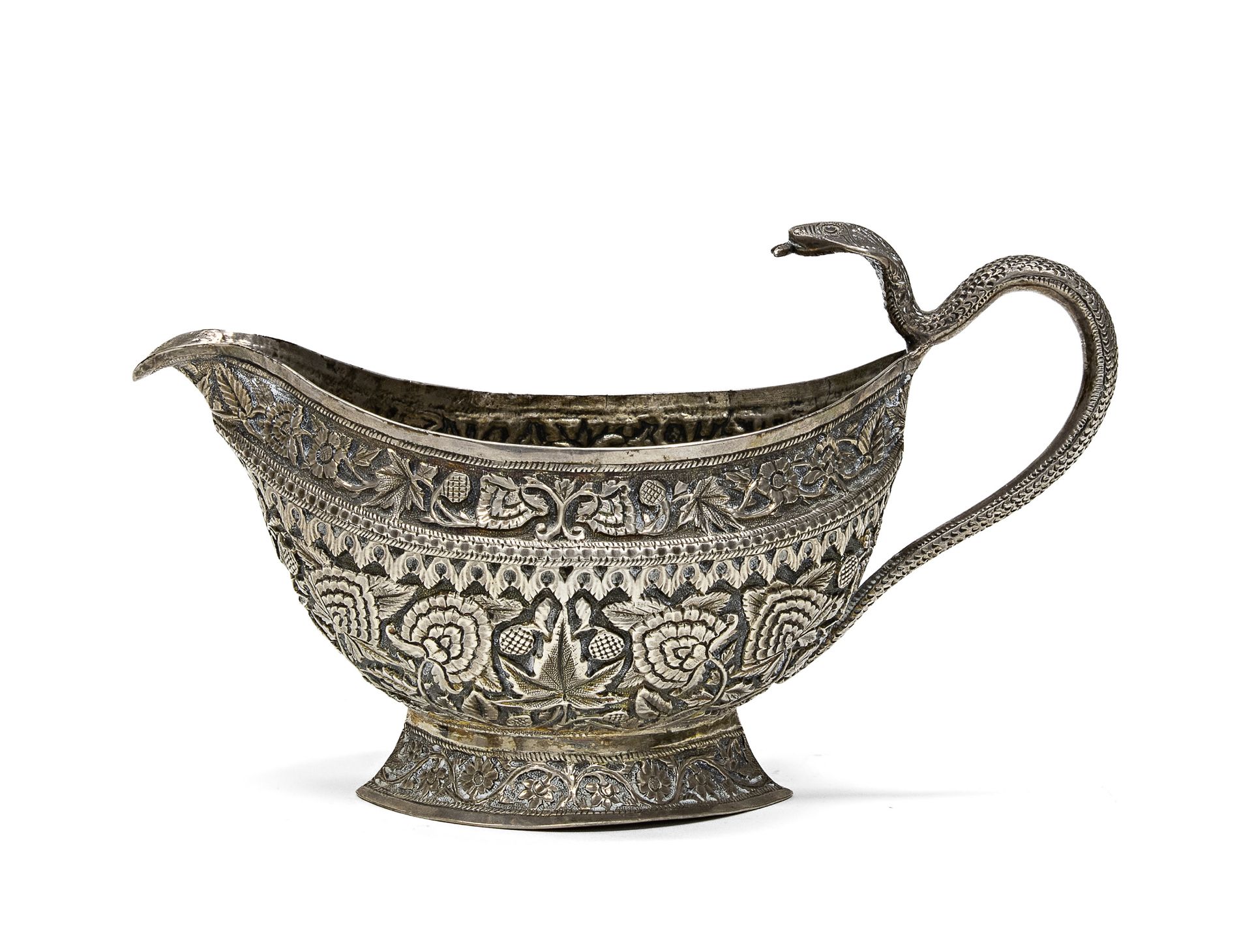 SILVER GRAVY BOAT INDIA 20TH CENTURY