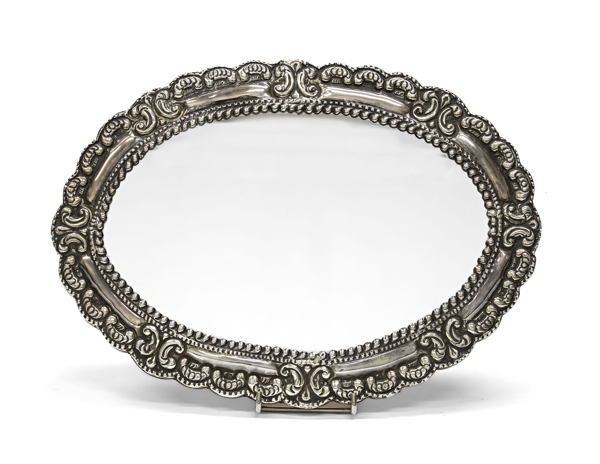 SILVER TABLE MIRROR SOUTH AMERICA 20th CENTURY